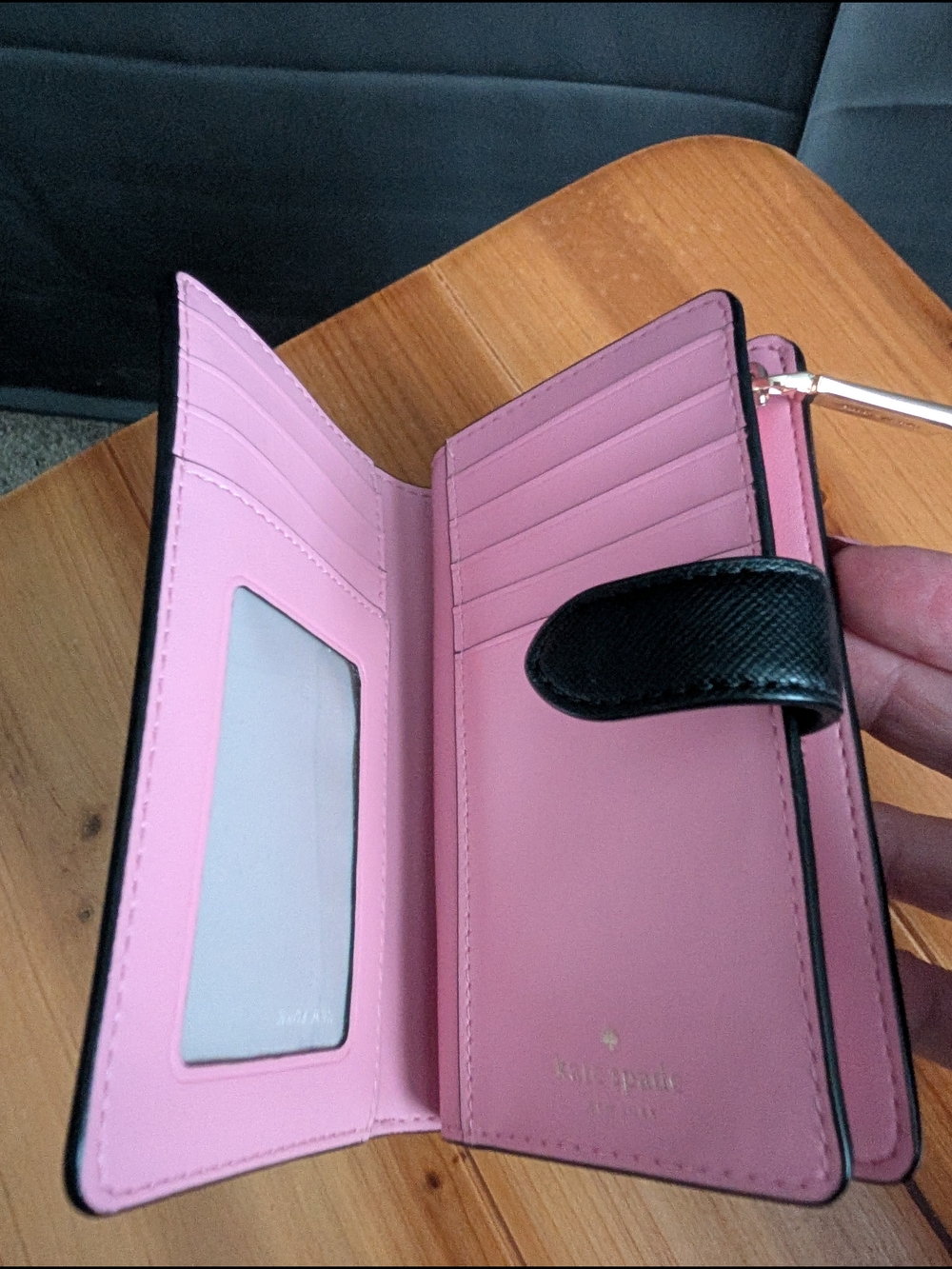 NWOT - kate spade Madison Floral Waltz Black Bifold Wallet - Picture 7 of 8